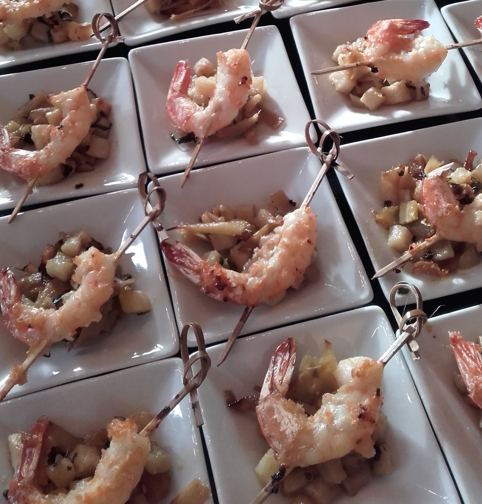 Brochette gambas au gingembre