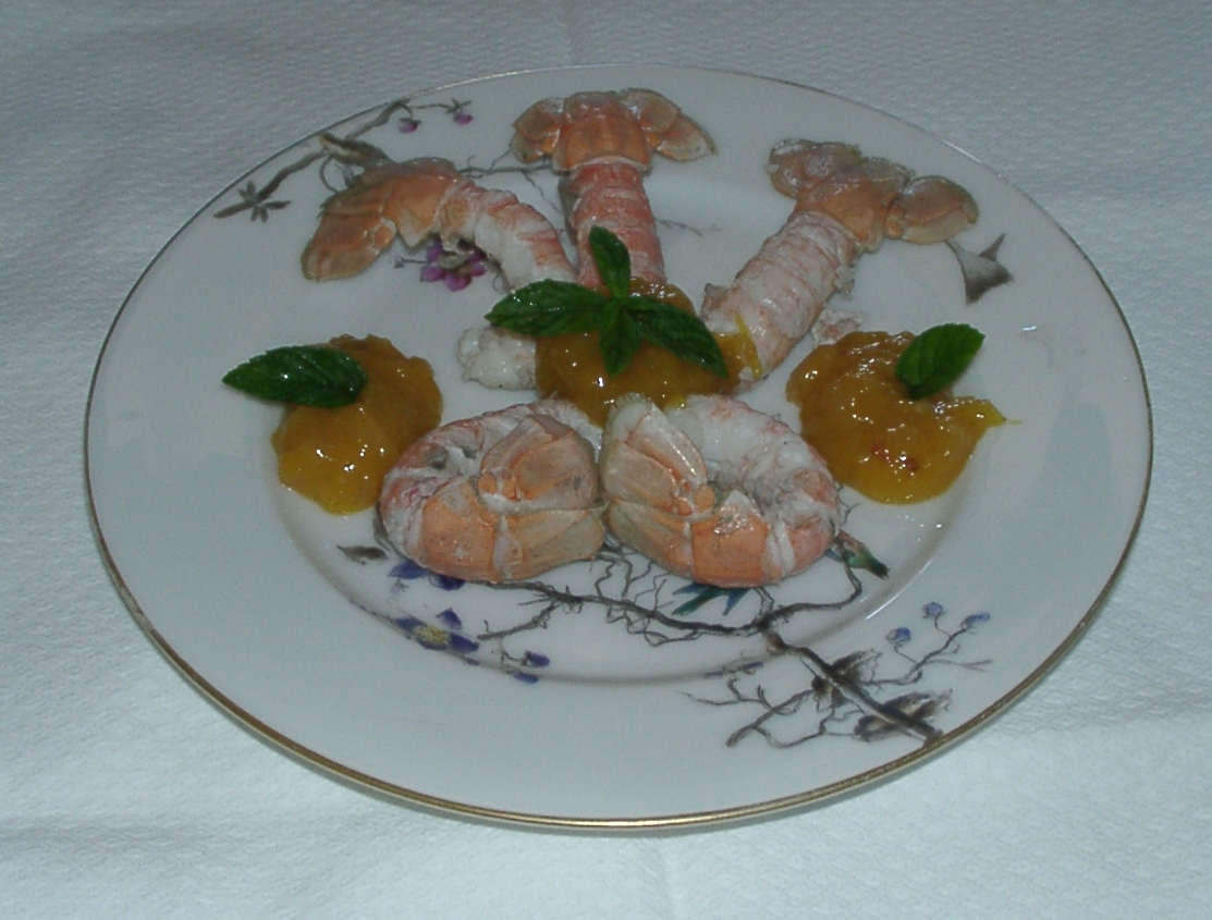 Queue langoustine chutney mangue